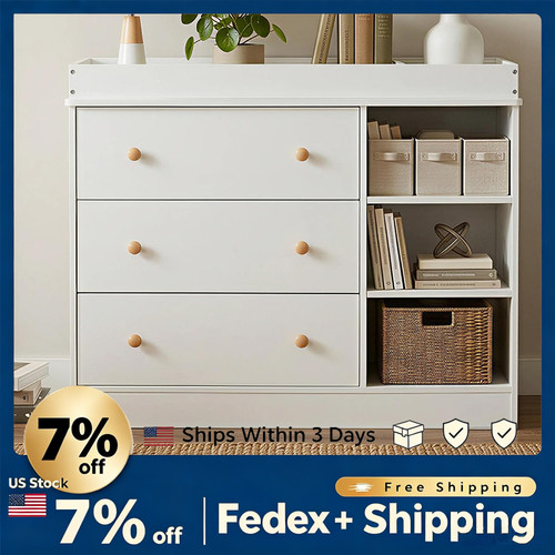 White baby changing table - table, with
