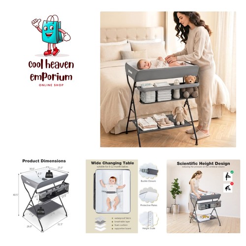 Portable grey baby changing - portable,